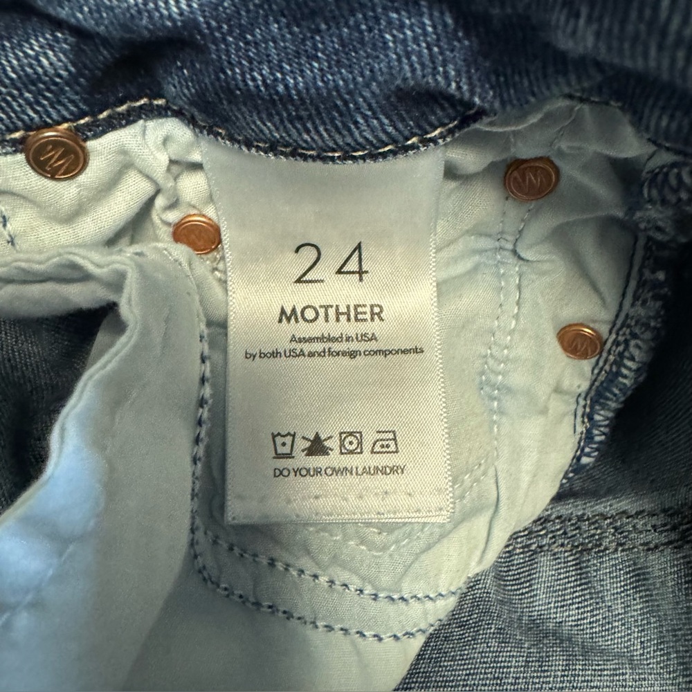 Mother Jeans The Looker Ankle Fray Womens 24 Designer Denim Mid Rise - Picture 10 of 12